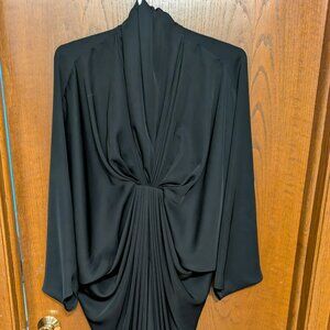 Black Tie-Waist Dubai Abaya